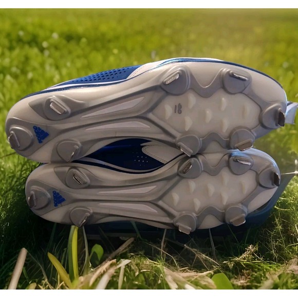 Adidas PowerAlley 4 Baseball Cleats Mens 13 Blue & White Ortholite Soles Q16487 - Picture 5 of 7